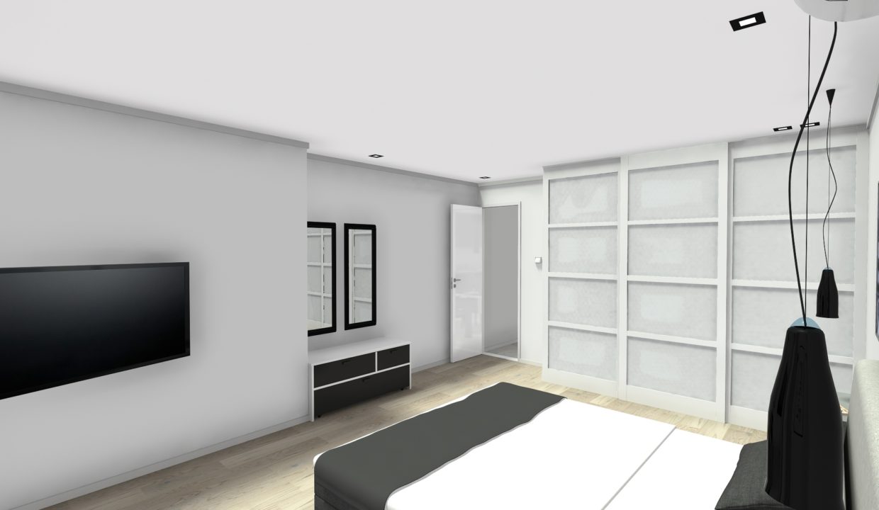 Glyfada 3d floor Minimal Grey - 3D Photobedroom 2